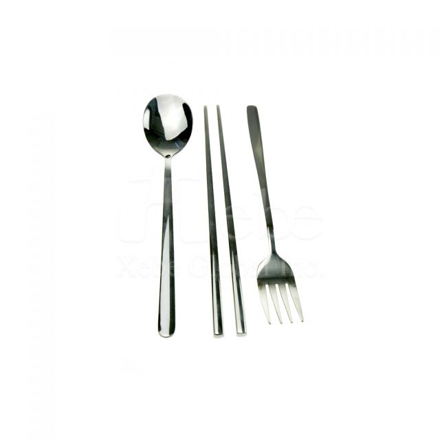 Custom stainless-steel eco-cutlery three sets Custom eco-friendly flatware set
