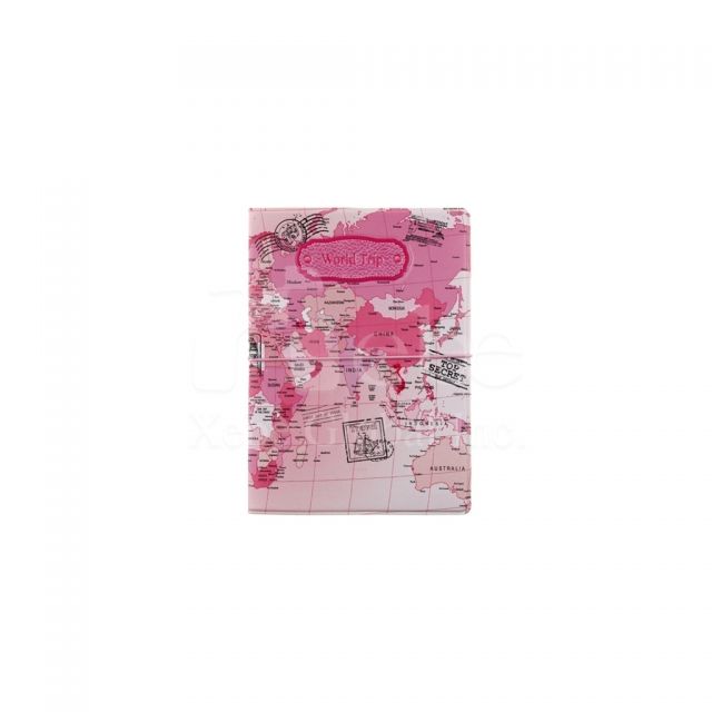 World map travel passport cover custom Custom passport case maker