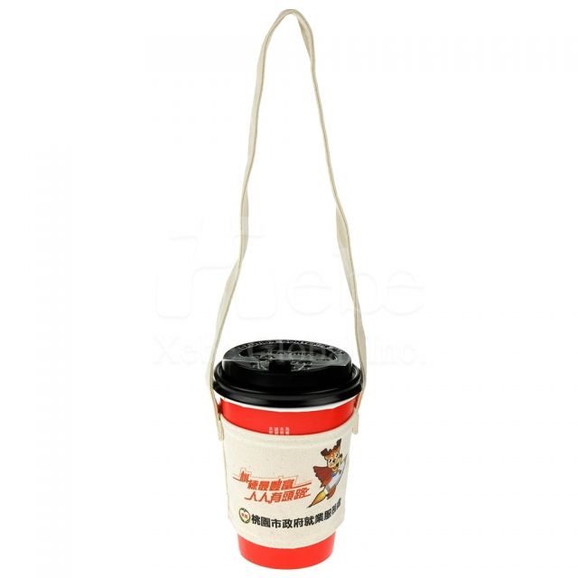 Custom cup sleeve bag maker Custom colorful canvas cup sleeve bag 