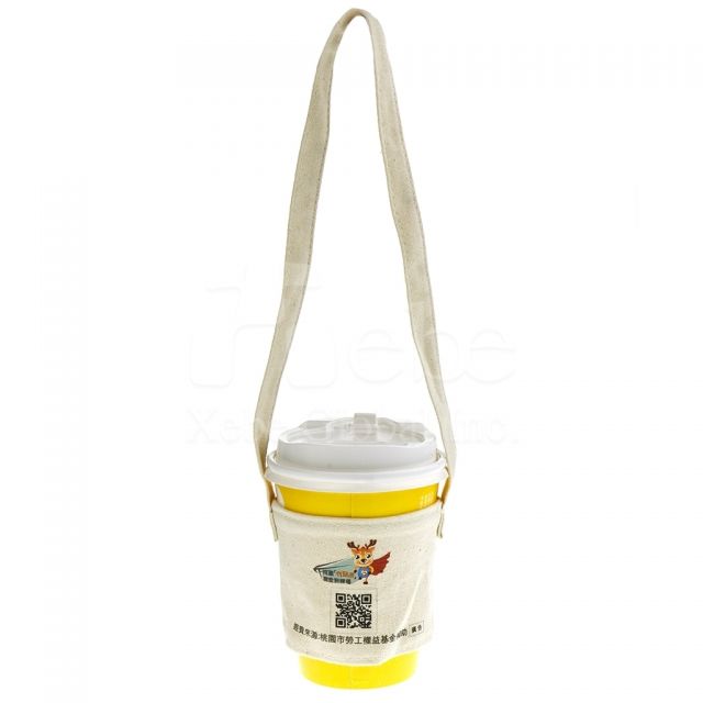 Custom cup sleeve bag maker Custom colorful canvas cup sleeve bag 