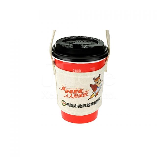 Custom cup sleeve bag maker Custom colorful canvas cup sleeve bag 