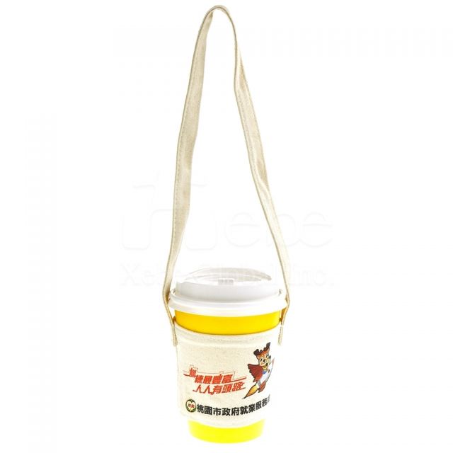 Custom cup sleeve bag maker Custom colorful canvas cup sleeve bag 