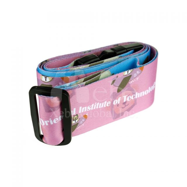 Custom cartoons luggage straps Double color luggage straps maker 