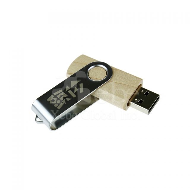 Custom rotatable Wooden USB