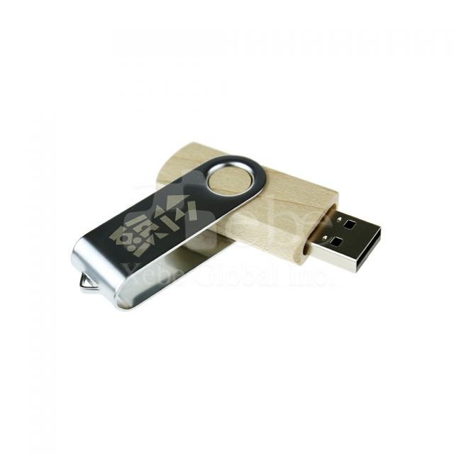 Custom rotatable Wooden USB