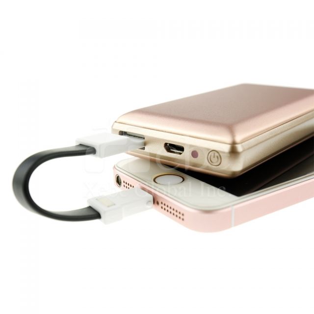 Custom metal surface portable charger