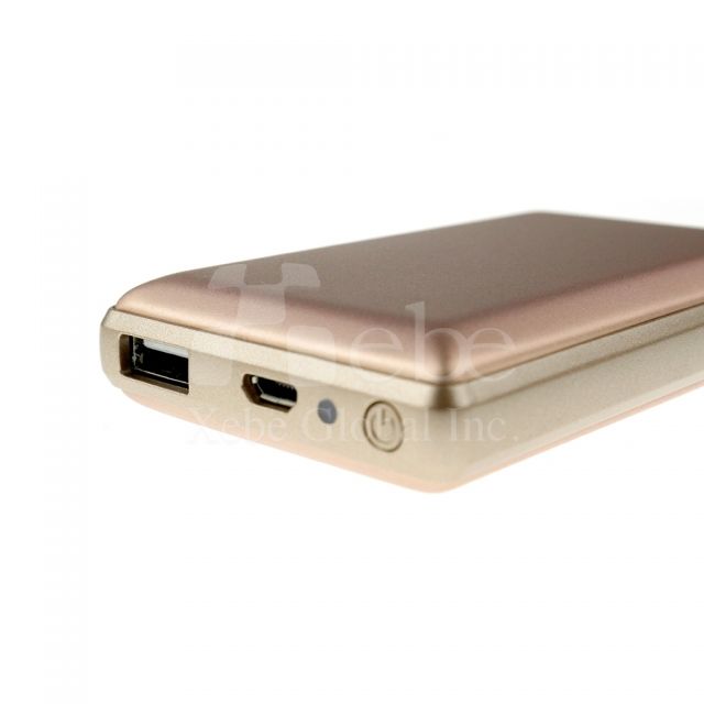 Custom metal surface portable charger