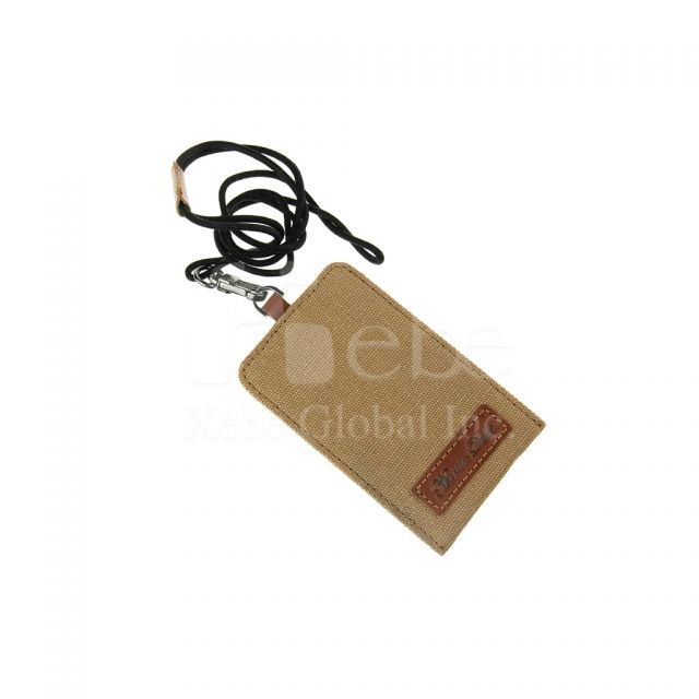 Custom brown ID card holder 