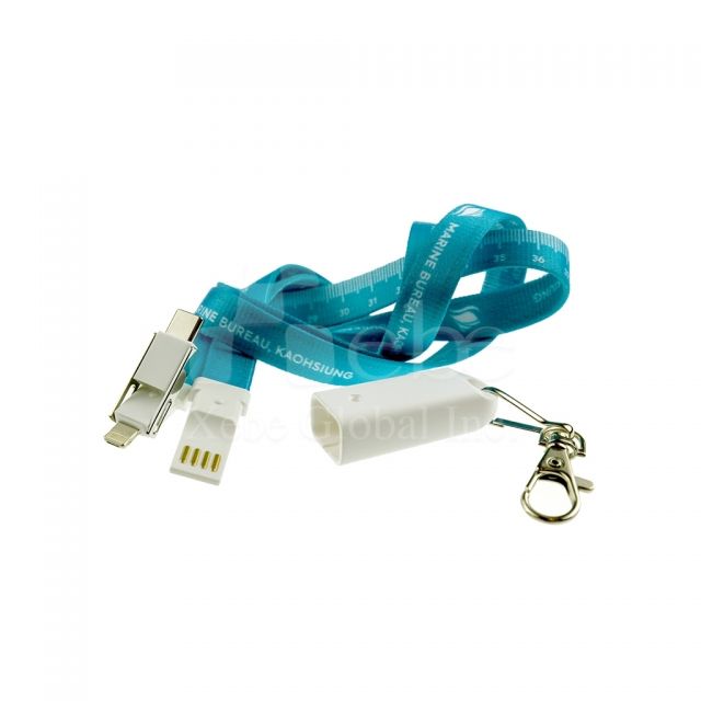 Custom lanyard 3 in 1 USB charging cable