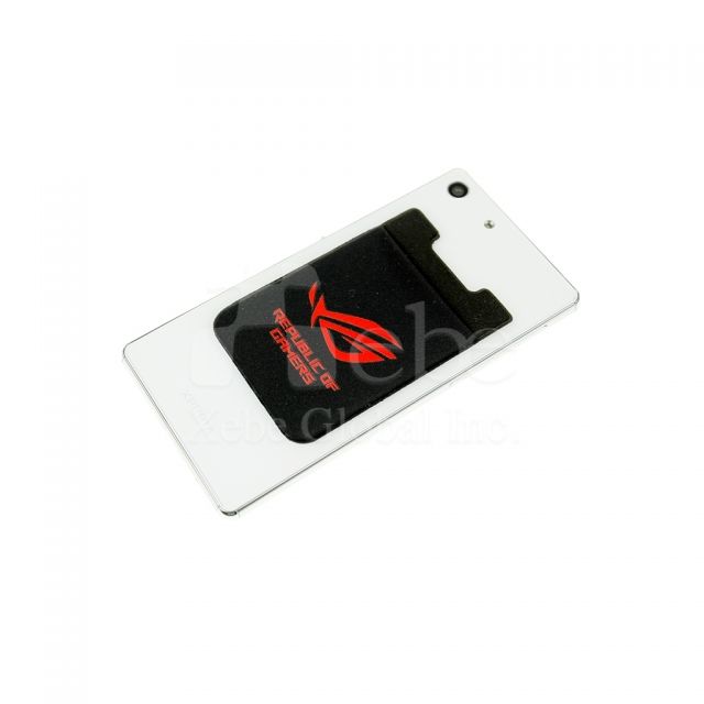 Custom card holder pasted on phone　