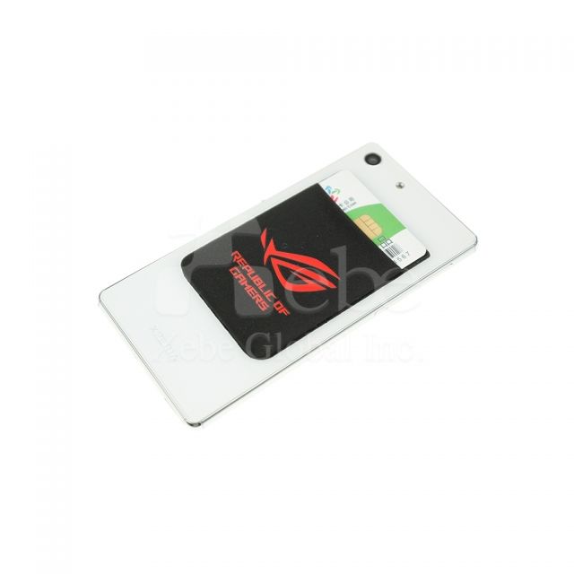 Custom card holder pasted on phone　