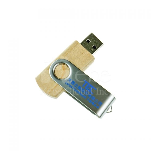 Custom square wooden USB drive 