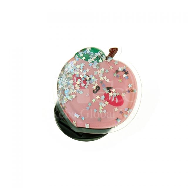 Custom cute peach liquid phone holder 