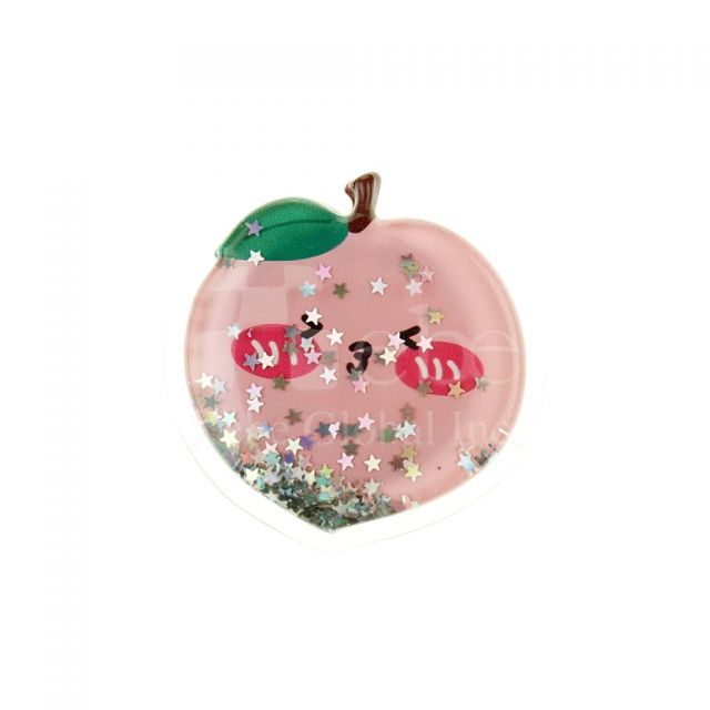 Custom cute peach liquid phone holder 