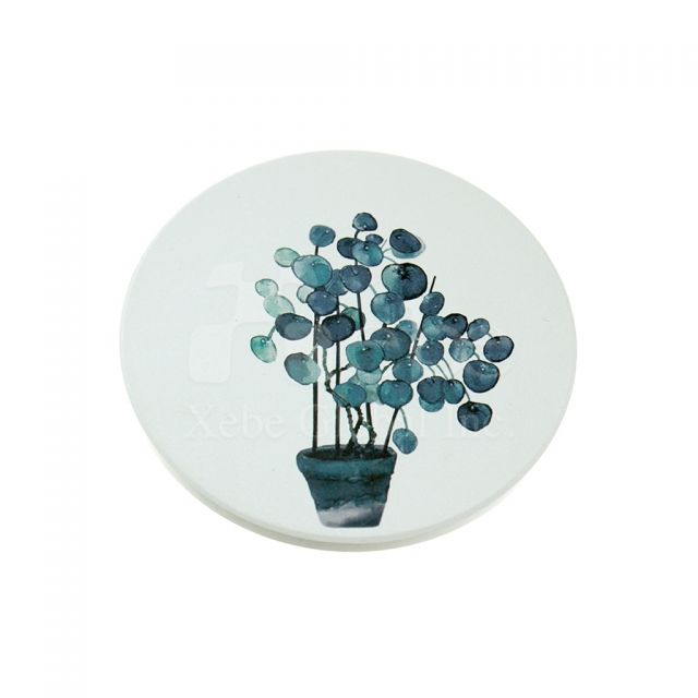 Custom rendering diatomaceous earth coaster 