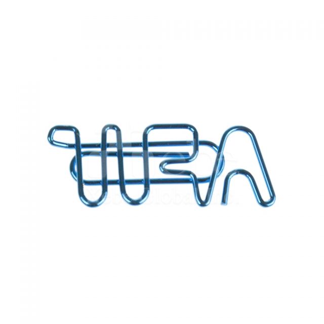 Custom word shape paperclip 