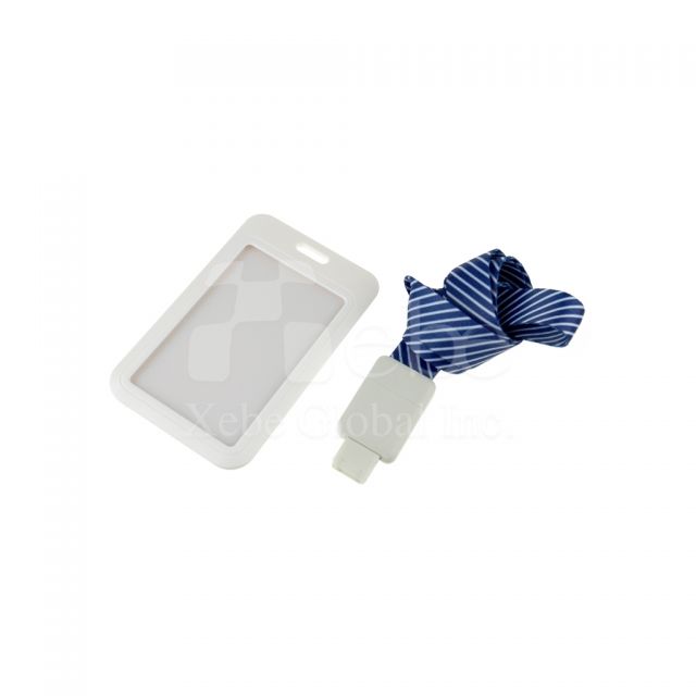 Custom white ID card holder 