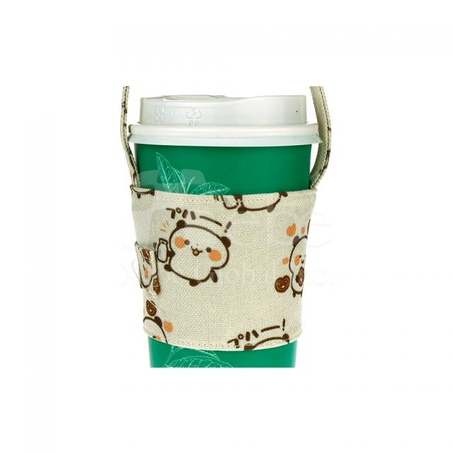 Custom panda cup sleeve bag 