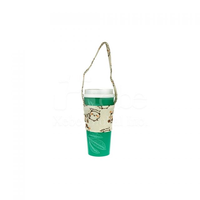 Custom panda cup sleeve bag 