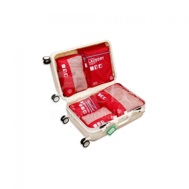 Custom red eco packing organizer 7 sets
