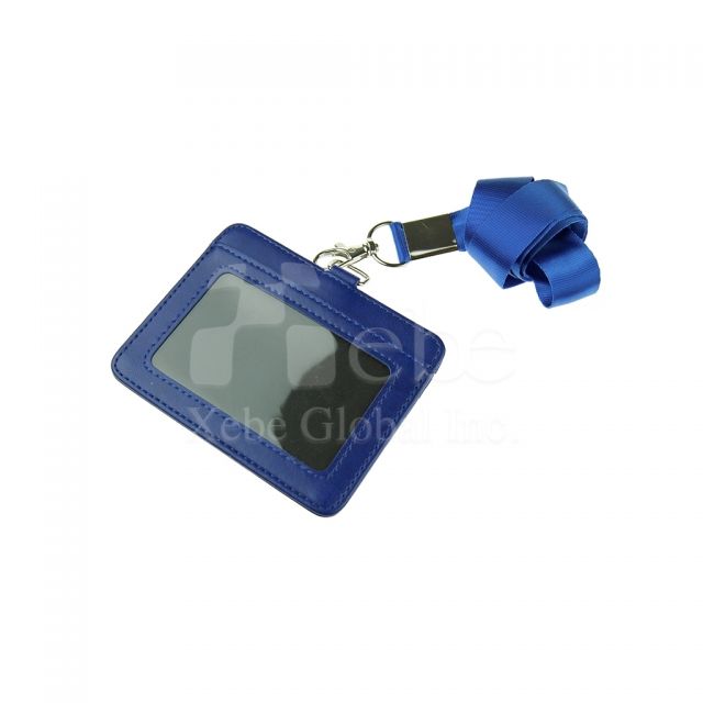 Custom blue two-fold id badge 