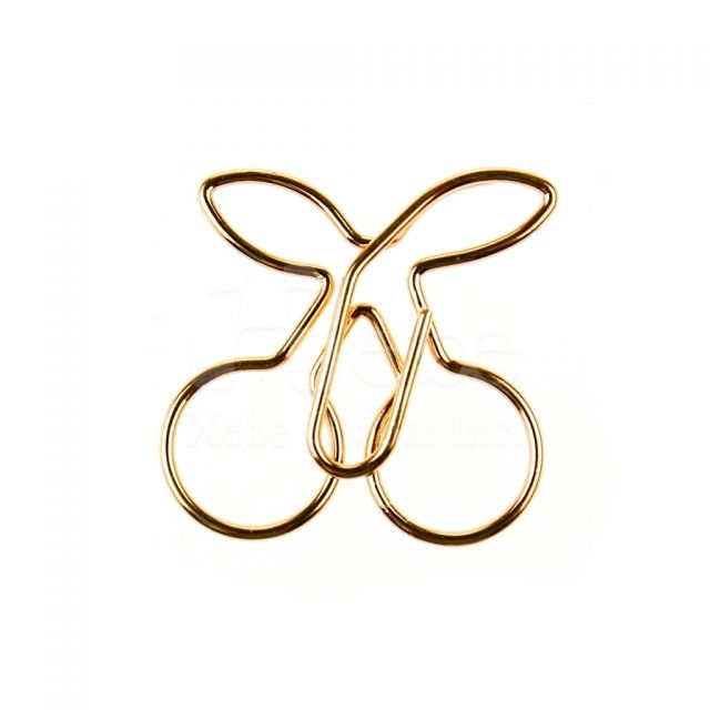 Custom cherry gold paperclip