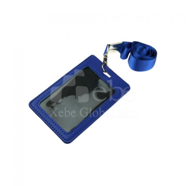 Custom blue ID card holder