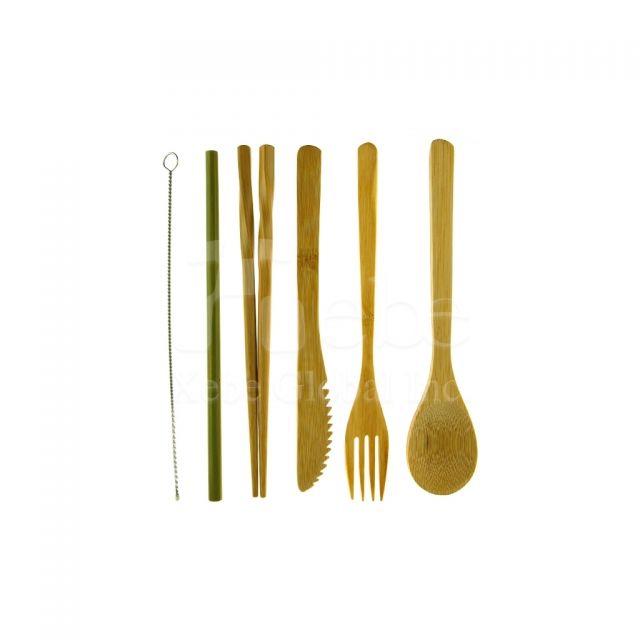 Custom bamboo eco-friendly flatware set 