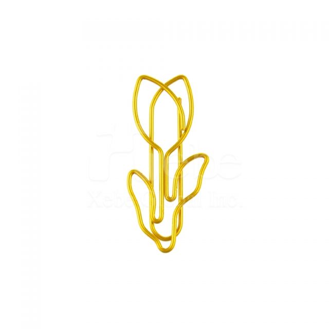 Custom tulip shaped paperclip 
