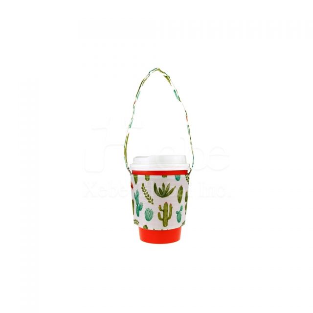 Lovely cactus drink sleeve bag
