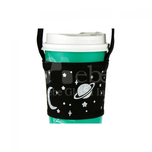 Custom outer space drink sleeve bag