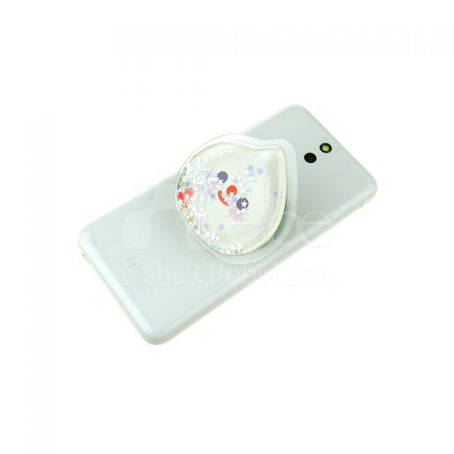 Drop liquid glitter airbag phone holder 