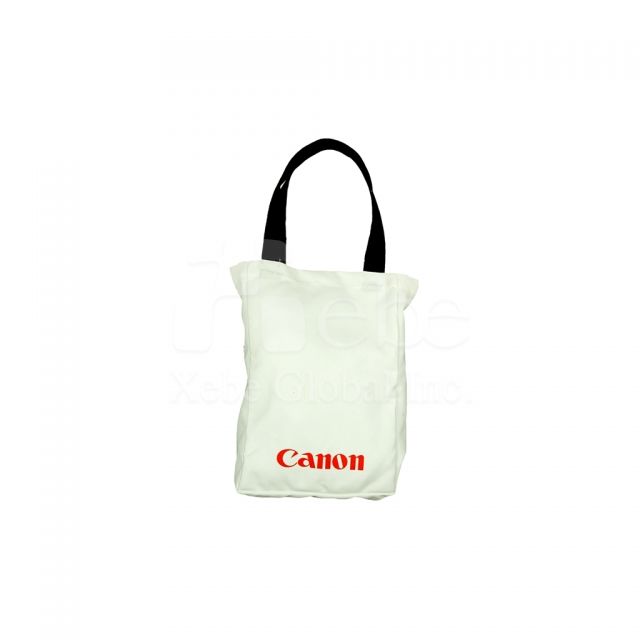 Custom corporate logo canvas tote bag 