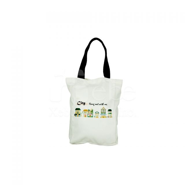 City line illustration canvas bag 