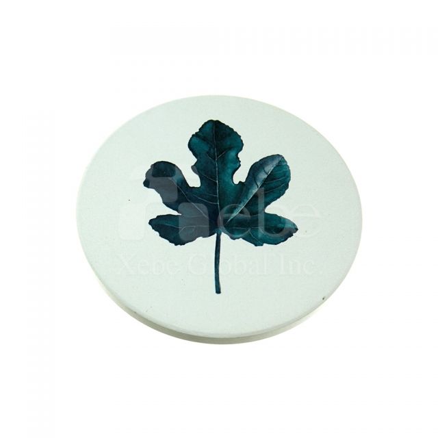Custom absorbing water diatomaceous earth coaster 