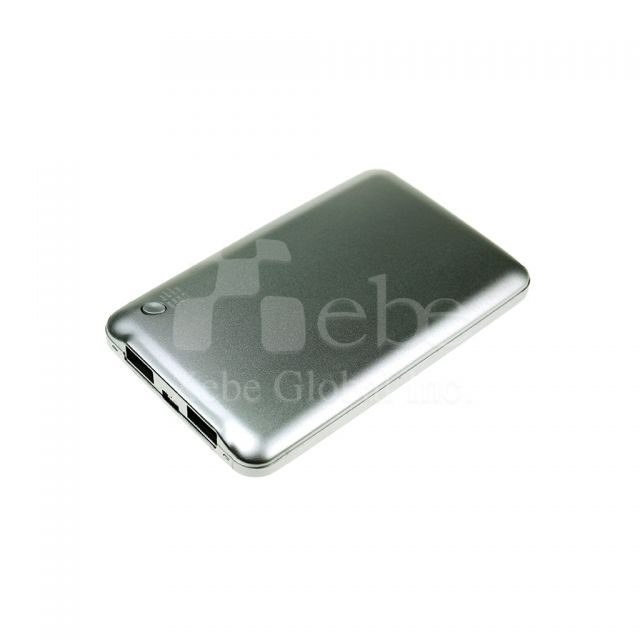Pretty silver custom portable charger
