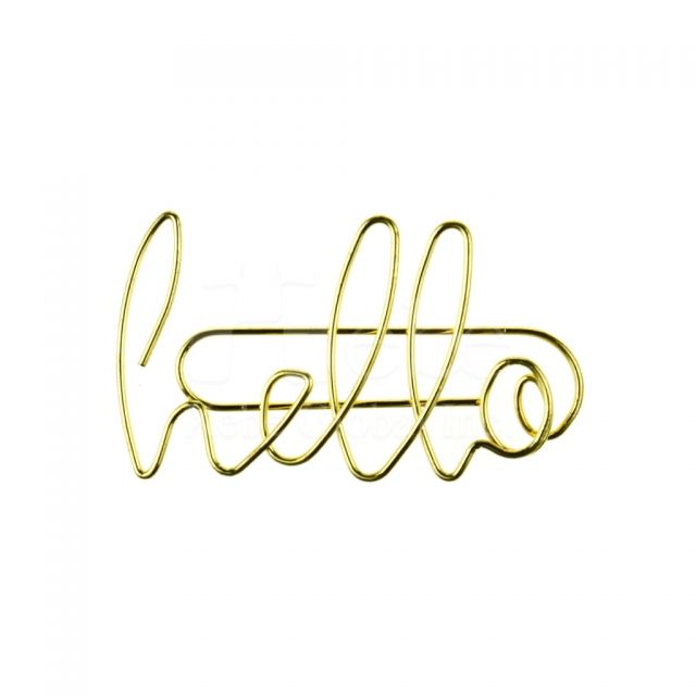 Custom cursive letters paperclip 