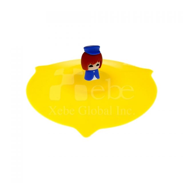 Cute conductor anti-seep cup lid 