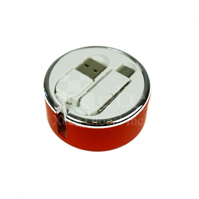 Custom retractable 3 in 1 USB Cable Charging Cable
