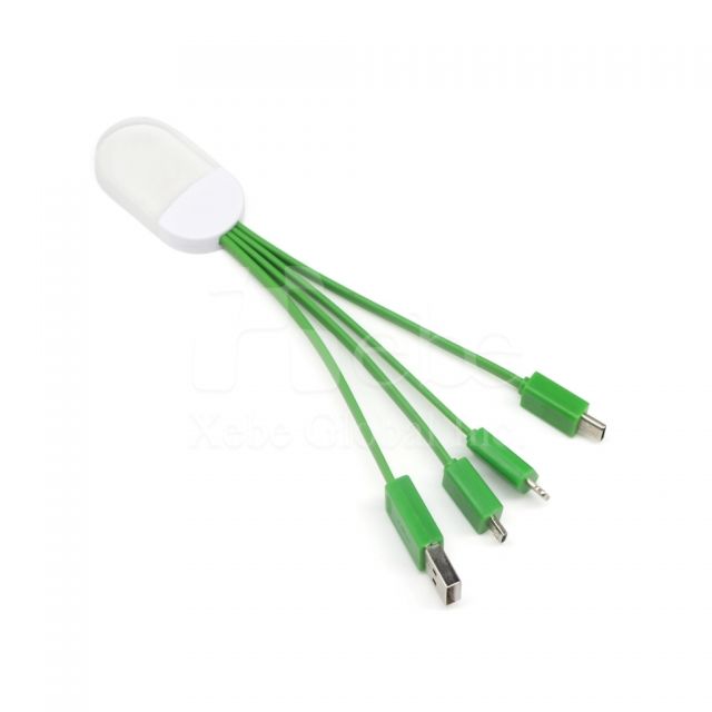 Custom crystal light USB charging cable 