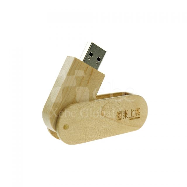 Custom crude wood USB drive 