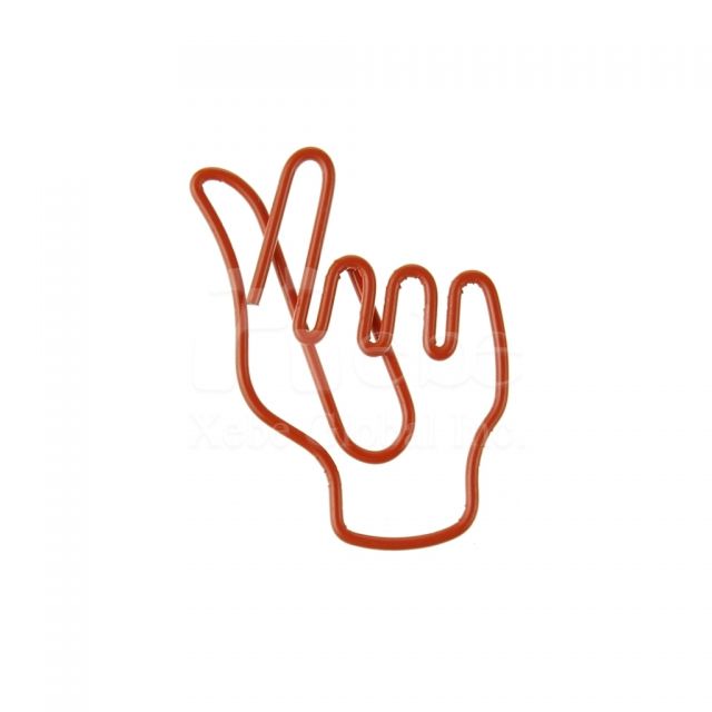 Custom finger heart paperclip 