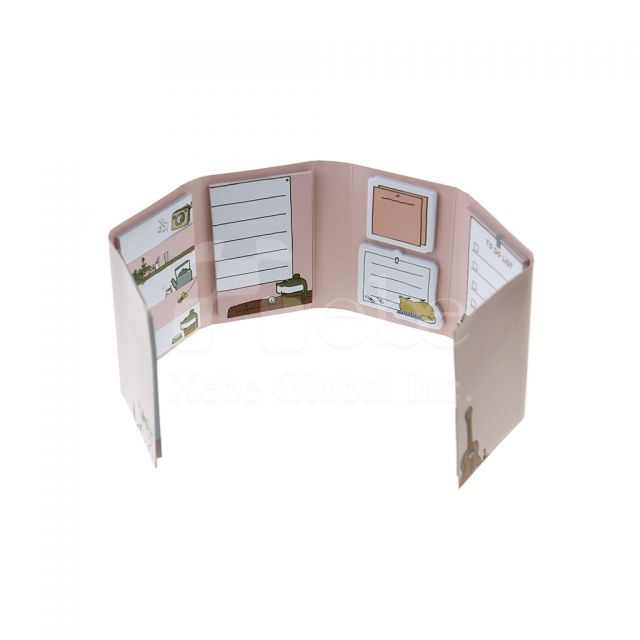Foldable sticky notes set 
