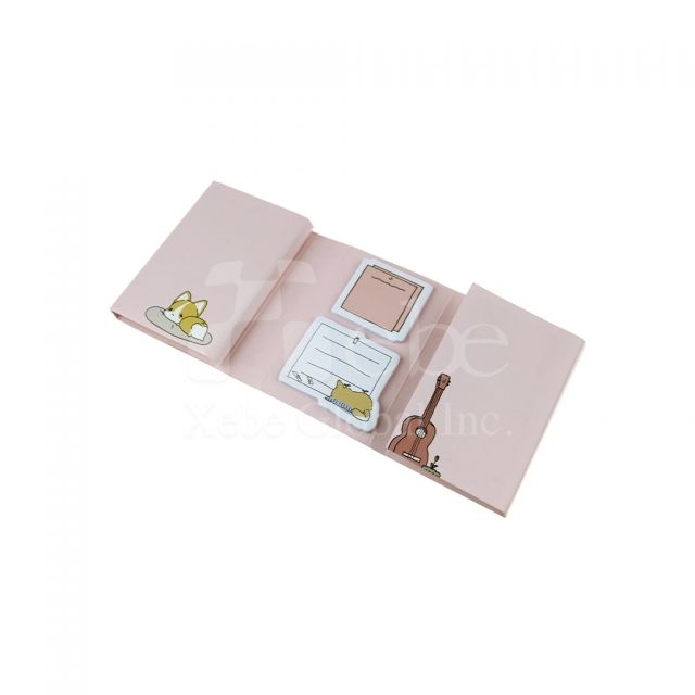 Foldable sticky notes set 