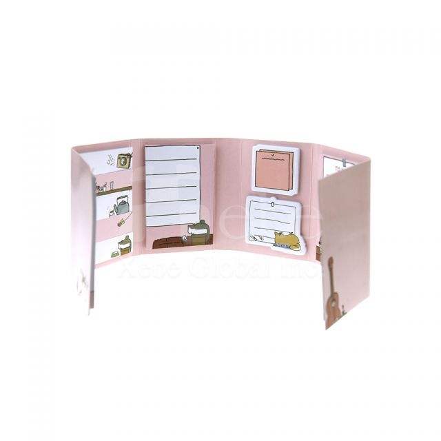 Foldable sticky notes set 
