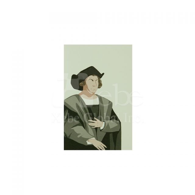 Custom portrait painting memo sticky