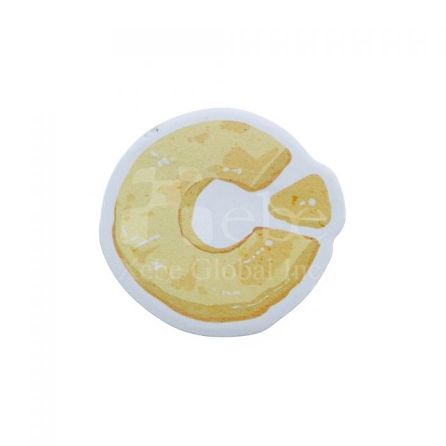 Custom donut shaped sticky memo 