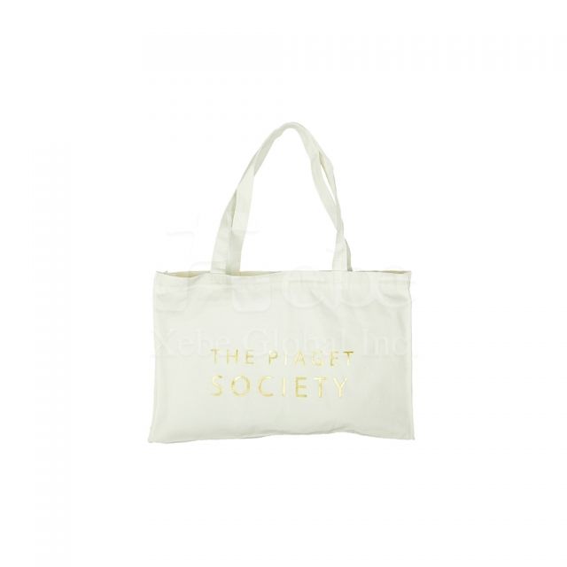 Custom slogan hot foil stamping bag 