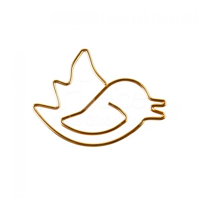 Bird golden paperclip 