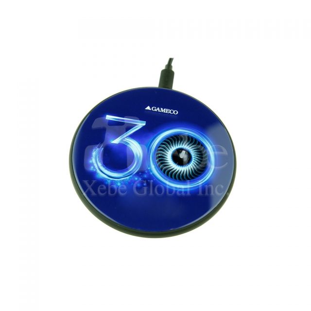 Custom flashing logo wireless charger maker 